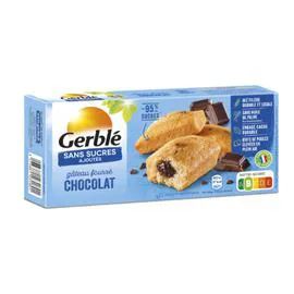 GERBLÉ Gâteau fourré chocolat s/sucres ajoutés 150g