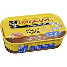 CAPITAINE COOK Foie de morue fumé au bois de hêtre 121g