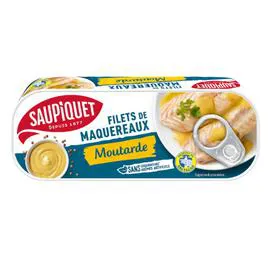 SAUPIQUET Filets de maquereaux moutarde 169g