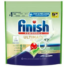 FINISH Tablette Lave-Vaisselle All In 1 Sans Parfum Ultimate 387g