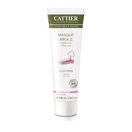 CATTIER Masque visage argile rose à l'aloé vera pour peaux sensibles bio 100ml