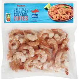 AUCHAN Queues de crevettes cuites 250g