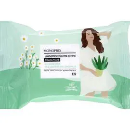 MONOPRIX Lingettes toilette intime douceur fraîcheur x20