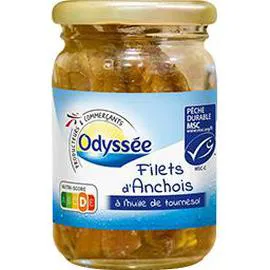 ODYSSÉE Filets d'anchois à l'huile de tournesol 60g