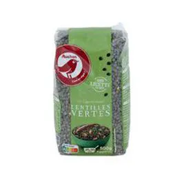 AUCHAN Lentilles vertes 500g