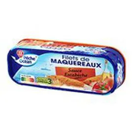 MARQUE REPÈRE, PÊCHE OCÉAN Filets maquereaux Sauce escabèche 169g