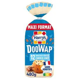 HARRYS Brioches doowap sans additifs aux pépites de chocolat au lait 480g