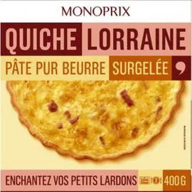MONOPRIX Quiche lorraine, surgelée 400g