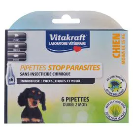 VITAKRAFT Pipettes Parasites pour Chien de x6 Pipettes 15g