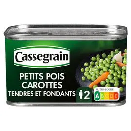 CASSEGRAIN Petits pois carottes tendres et fondants 265g
