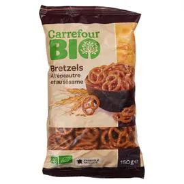 CARREFOUR BIO Biscuits apéritifs bio épeautre & sésame 150g