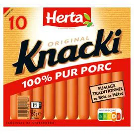 HERTA, KNACKI Saucisses 100% Pur Porc 350g
