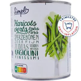 CARREFOUR SIMPL Haricots verts très fins 440g
