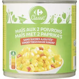 CARREFOUR CLASSIC' Maïs doux aux 2 poivrons 270g