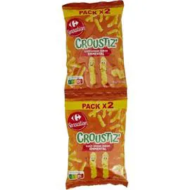 CARREFOUR SENSATION Biscuits apéritif goût emmental 2x90g