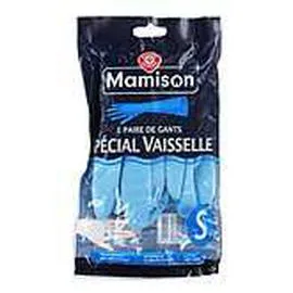 MARQUE REPÈRE, MAMISON Gants spécial vaisselle Taille S la paire