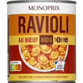 MONOPRIX Ravioli au boeuf 800g