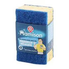 MARQUE REPÈRE, MAMISON Eponges grattantes Vaisselle délicate x2