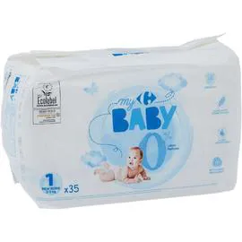 CARREFOUR BABY Couches taille 1 : 2-5 kg x35