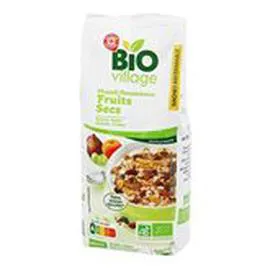 MARQUE REPÈRE, BIO VILLAGE Muesli Floconneux Fruits secs Bio 500g