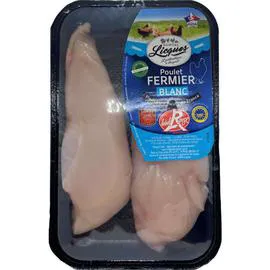 VOLAILLES DE LICQUES Poulet fermier blanc label rouge x2 400g