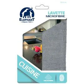ÉLÉPHANT LBD Lavette microfibre cuisine 30x30cm l'unité