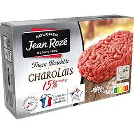 JEAN ROZÉ Steak haché Charolais façon bouchère 15% MG 480g