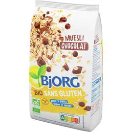 BJORG Céréales bio muesli chocolat, sans gluten 375g