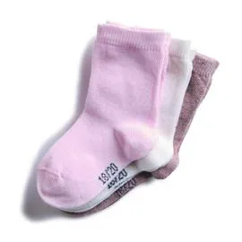 TEX BABY Mi-chaussettes bébé poudre T18/20 x3
