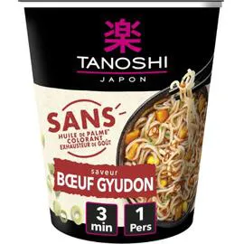TANOSHI Soupe déshydratée nouilles boeuf 64g