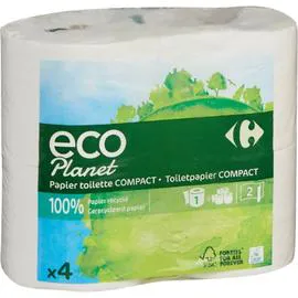 CARREFOUR ECO PLANET Papier toilette compact x4