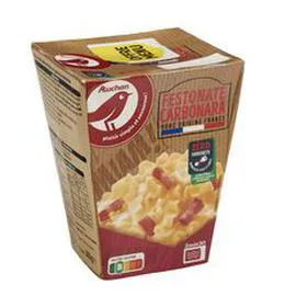 AUCHAN Box festonate à la carbonara sans couverts 300g
