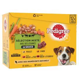 PEDIGREE Pâtée pour chien aux viandes 12x100g