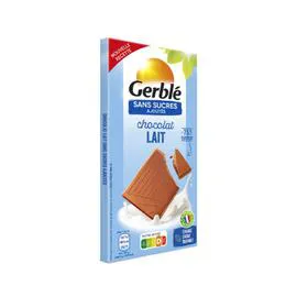 GERBLÉ Chocolat au lait s/sucres ajoutés 80g