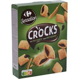 CARREFOUR SENSATION Céréales fourrées choco-noisette 400g