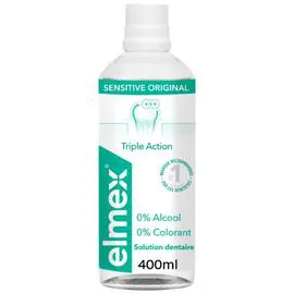 ELMEX Bain de bouche Solution Dentaire Sensitive dents sensibles 400ml