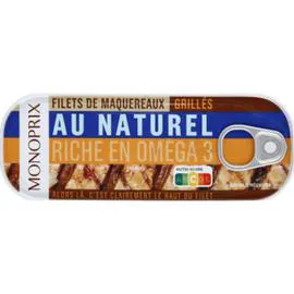 MONOPRIX Filets de Maquereaux Grillés au Naturel 120g