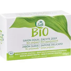 CARREFOUR SOFT Savon bio doux non parfumé 100g