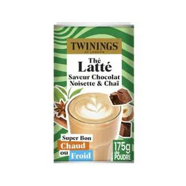 TWININGS Thé noir latté chocolat noisettes et chai 175g