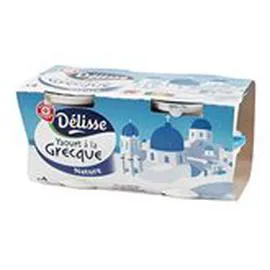 MARQUE REPÈRE, DÉLISSE Yaourts à la Grecque Nature 4x150g