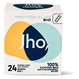 JHO Protège-slip bio 100% coton x24 l'unité