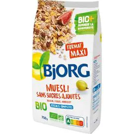 BJORG Céréales muesli sans sucres ajoutés Bio 750g