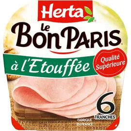 HERTA Jambon à l'étouffé Le Bon Paris 255g