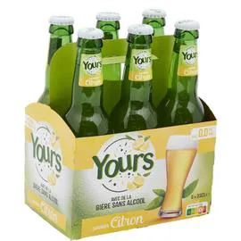 YOURS Bière sans alcool saveur citron 6x33cl