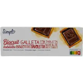 CARREFOUR SIMPL Biscuits tablette chocolat noir 150g