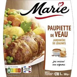 MARIE Plat cuisiné paupiette veau légumes 300g