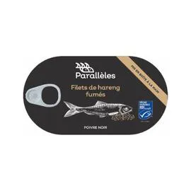 PARALLÈLES Filets de hareng fumés poivre noir 130g