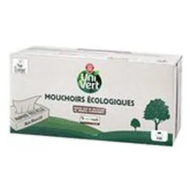  Mouchoirs Boîte 3 plis Univert Mouchoir papier non blanchi x80 x80