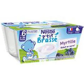 NESTLÉ, P'TIT BRASSÉ Dessert Myrtille - dès 6 mois 4x100g