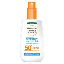 GARNIER, AMBRE SOLAIRE Spray Protection Solaire Sensitive Expert+ adulte FPS50+ 150ml
